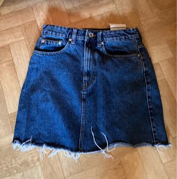 Jupe denim trapèze