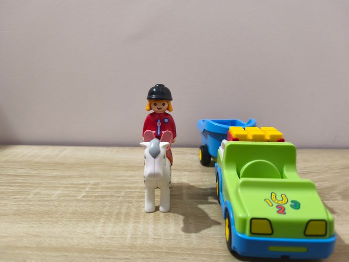 Playmobil 123 cheval avec remorque - photo numéro 3
