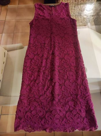 Robe dentelle femme bordeaux