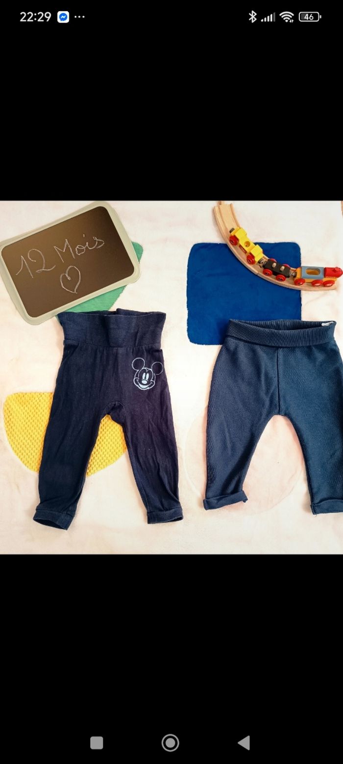Lot de 2 leggings 12 mois