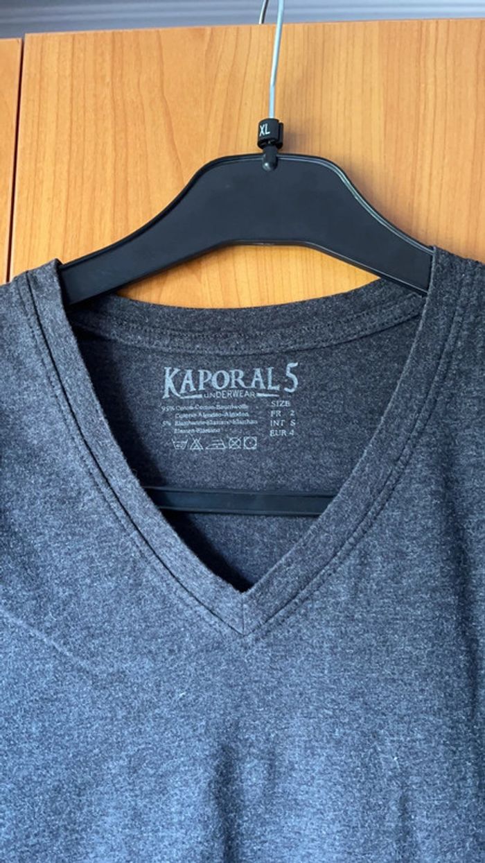 Tee shirt uni noir Kaporal S - photo numéro 2
