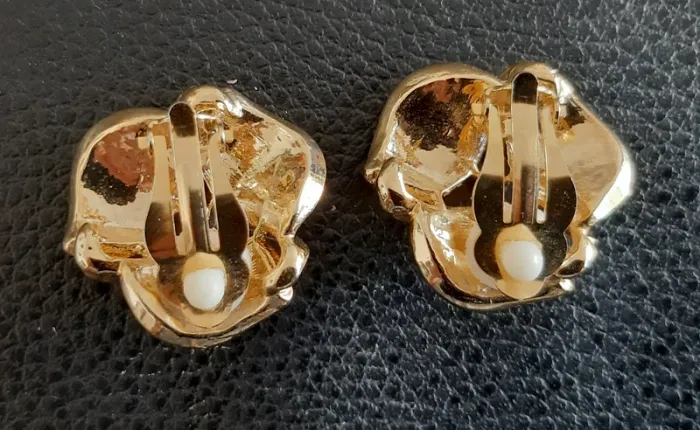 Superbe parure collier, bracelet et boucles d'oreilles assortis motif feuilles en métal doré. - photo numéro 14