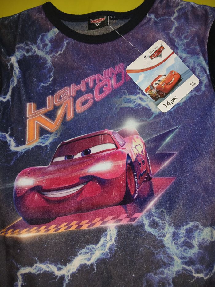 ensemble pyjamas en velours dsiney cars 5/6 ans - photo numéro 4