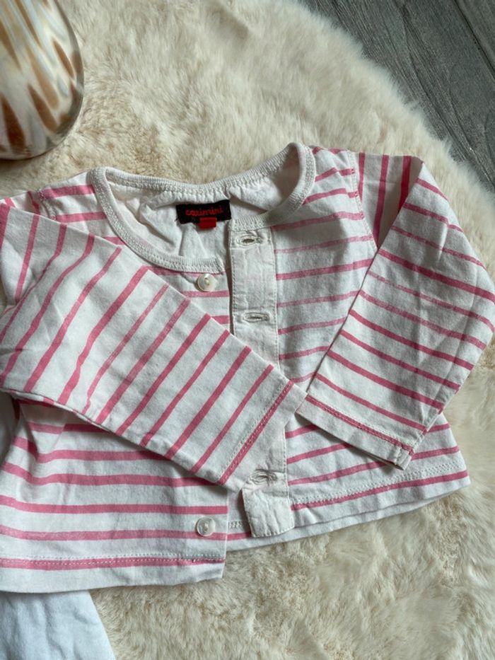 🌸🎀Ensemble Catimini bébé fille – 9 mois – Grenouillère + gilet – TBE🎀🌸 - photo numéro 8