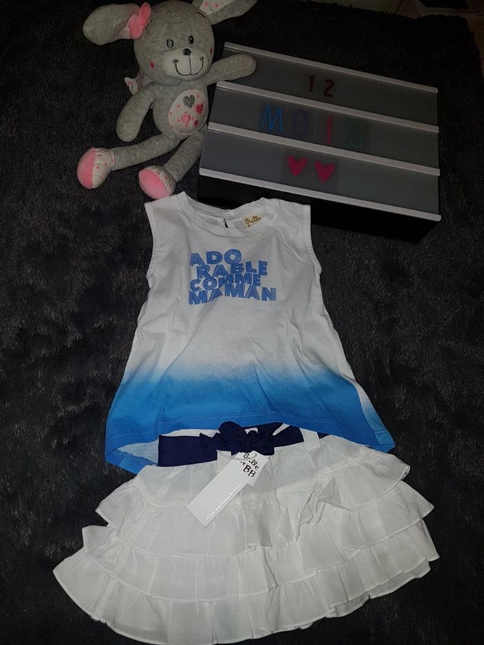 Ensemble débardeur jupe 12 mois