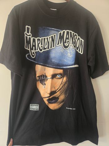 T-shirt rétro Marilyn Manson rock vintage L