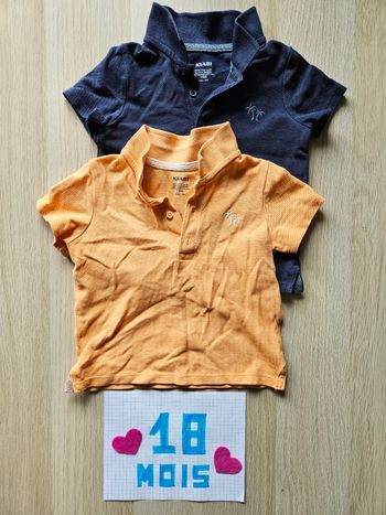 Lot polo 18 mois Kiabi