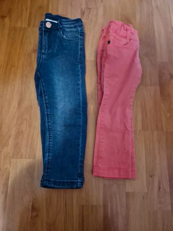 Lots de 2 jeans fille