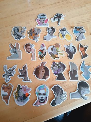 Lot autocollants décalés