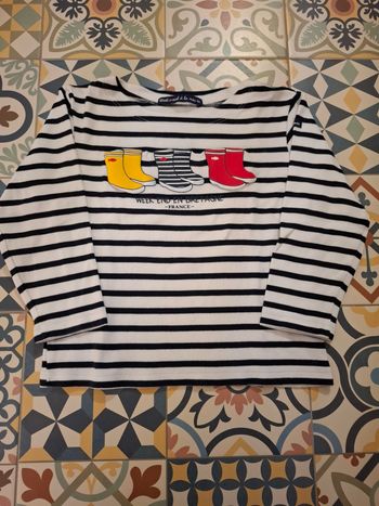 Tee-shirt manches longues Week-end à la mer 4 ans