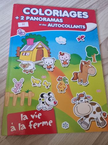 Livre de coloriage + quelques autocollants