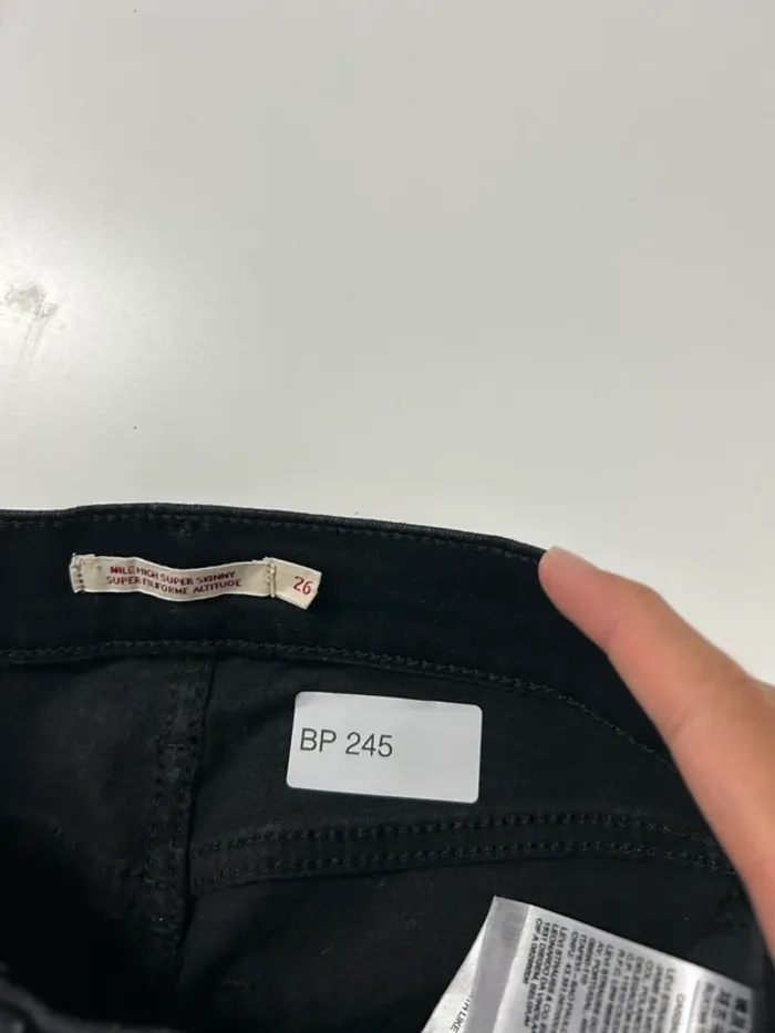 Jean Levi's Premium Femme Noir W26 L30 | Mile High Super Skinny | Taille FR36 | Très Bon État BP245 - photo numéro 5