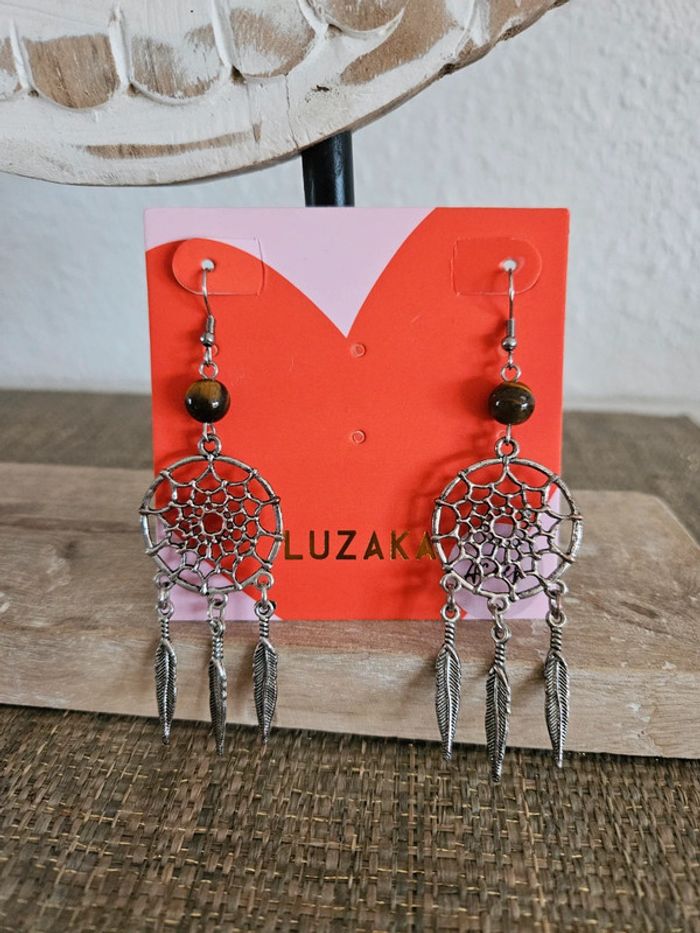 Boucles d'oreilles attrape rêves - photo numéro 3