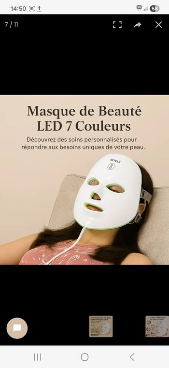 Masque Led Luminothérapie neuf 
