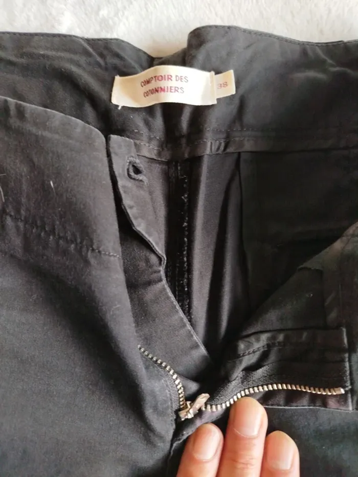Pantalon droit noir femme Comptoir des Cotonniers taille - photo numéro 4