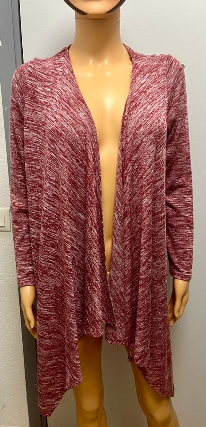 Gilet asymétrique bordeaux Jennyfer - photo numéro 3