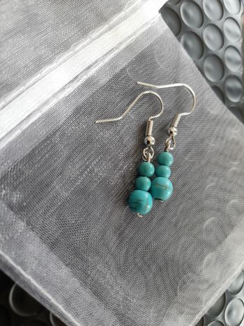 Boucles d'oreilles pierres naturelles Turquoise