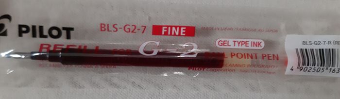 3 recharges pour stylo rouge pilot - BLS-G2 - roller encre gel - pointe fine - photo numéro 2