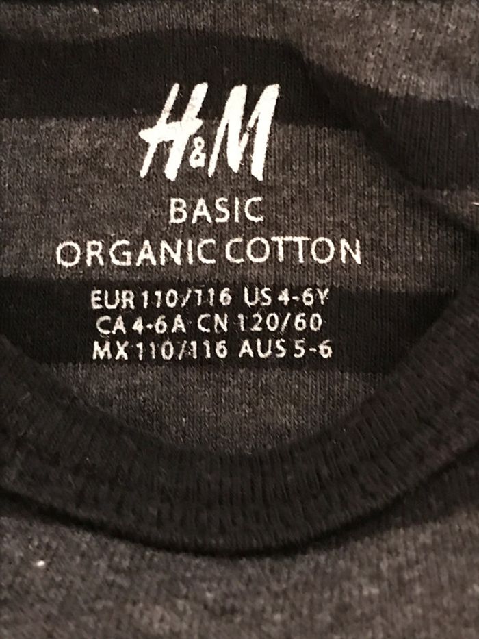 T-shirt à rayures gris et noir manches longues - photo numéro 3