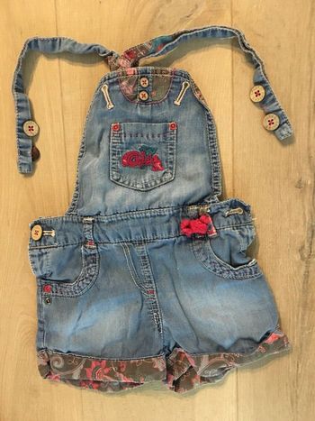 Salopette courte jeans fille creeks