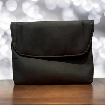 🎁 Fête des mères - Pochette noire avec miroir intégré