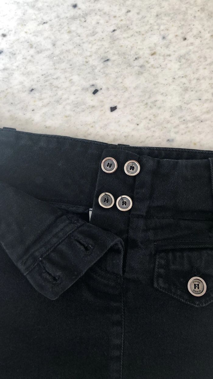 Micro jupe en jean noir clouté Pinko 38 - photo numéro 6