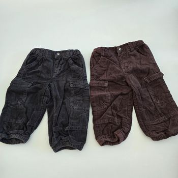 Lit de 2 pantalons en velours - kimbaloo  - 12 mois