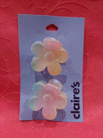Lot 2 barrettes cheveux fleurs