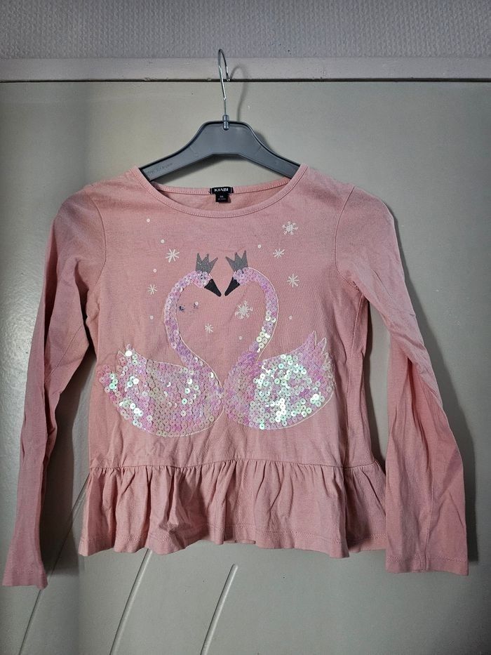 T-shirt ML cygnes 8 ans - photo numéro 2