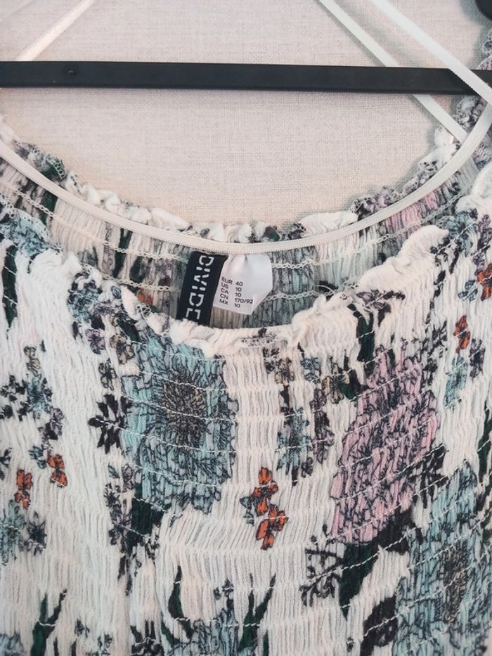 Robe d'été à fleurs H&M T38/40 excellent état - photo numéro 4