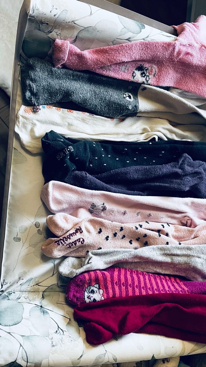 Lot de 10 collants épais 6-12 mois