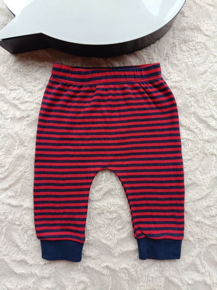 Pantalon sarouel legging rayé Garçon 3/6 mois Early days 100% coton - photo numéro 2