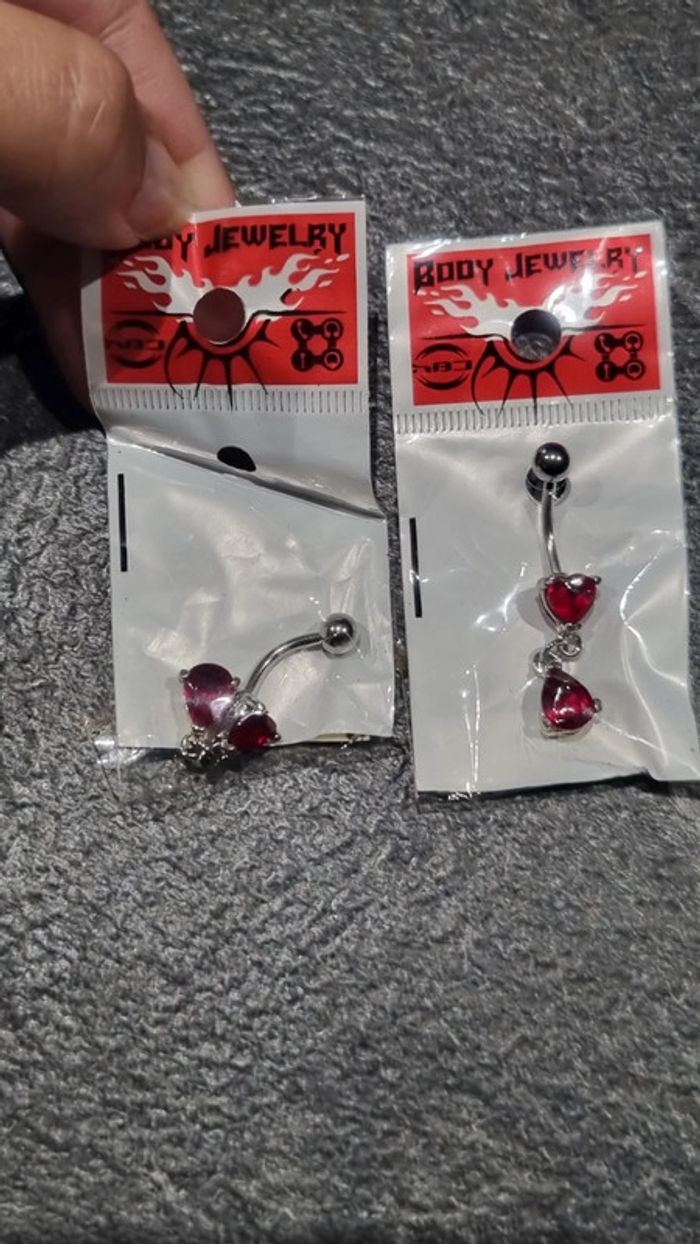 Piercing coeur rouge - photo numéro 3