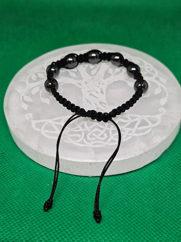 Macramé Bracelet en Hématite - photo numéro 4