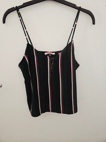 Debardeur court rayé 