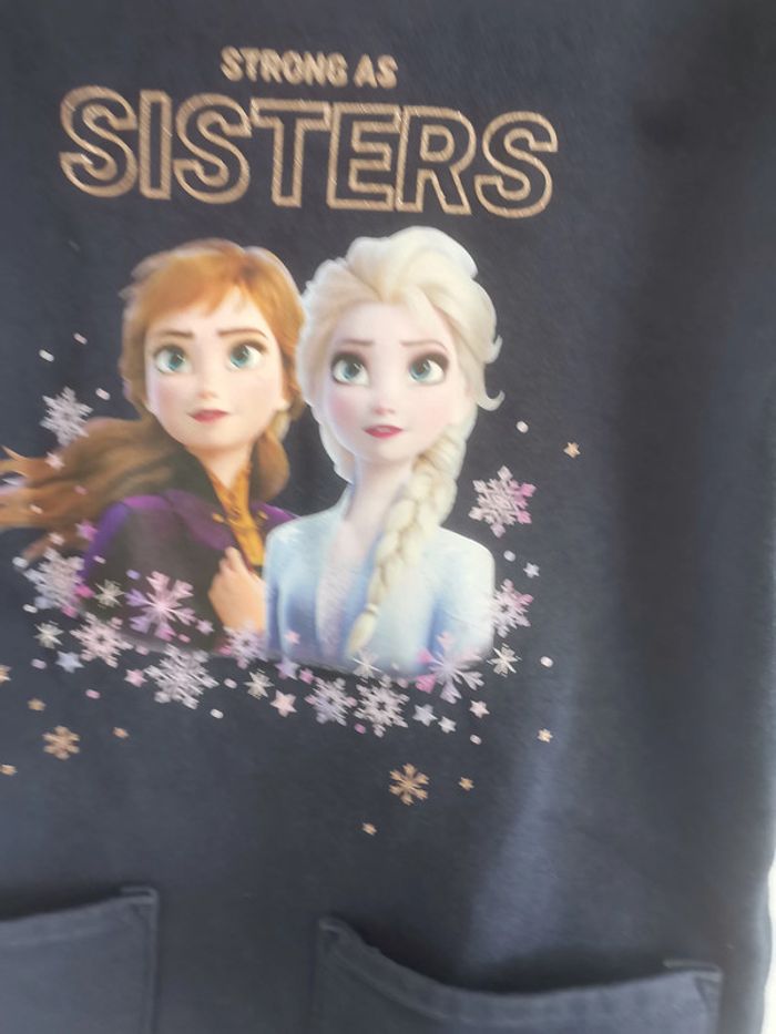 Robe sweat la reine des neiges 3/4 ans - photo numéro 4