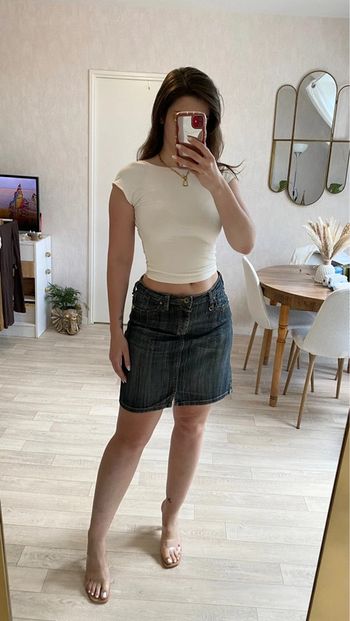 Jupe courte en jeans Y2K