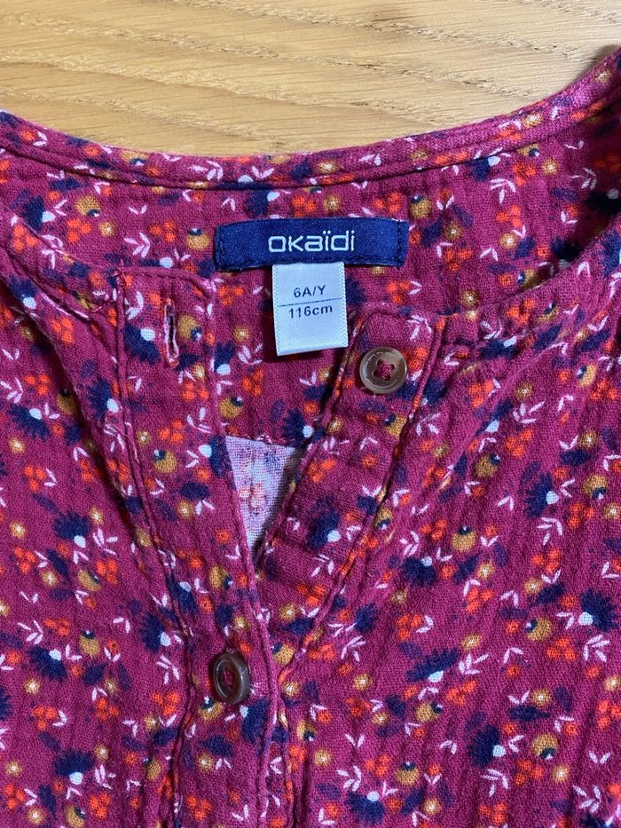 Okaidi Robe fleurie fuchsia Taille 6 ans - photo numéro 6