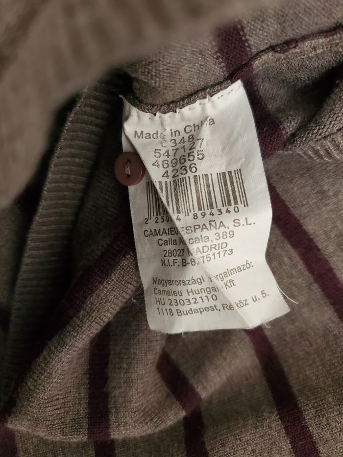 Pull gris à rayures - photo numéro 5