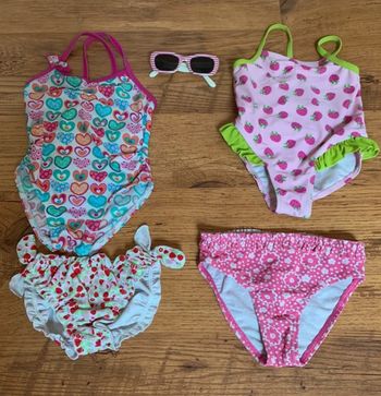 Lot Maillots de Bain Tribord Rose et Blanc 18 Mois