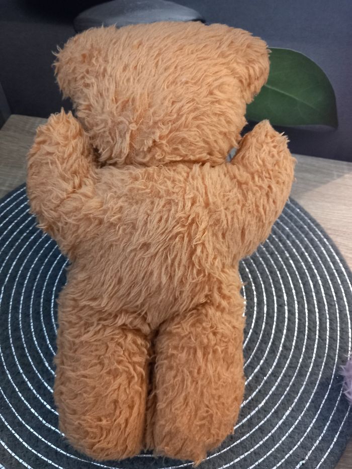 2 peluches vintages 32cm  rose et marron - photo numéro 5