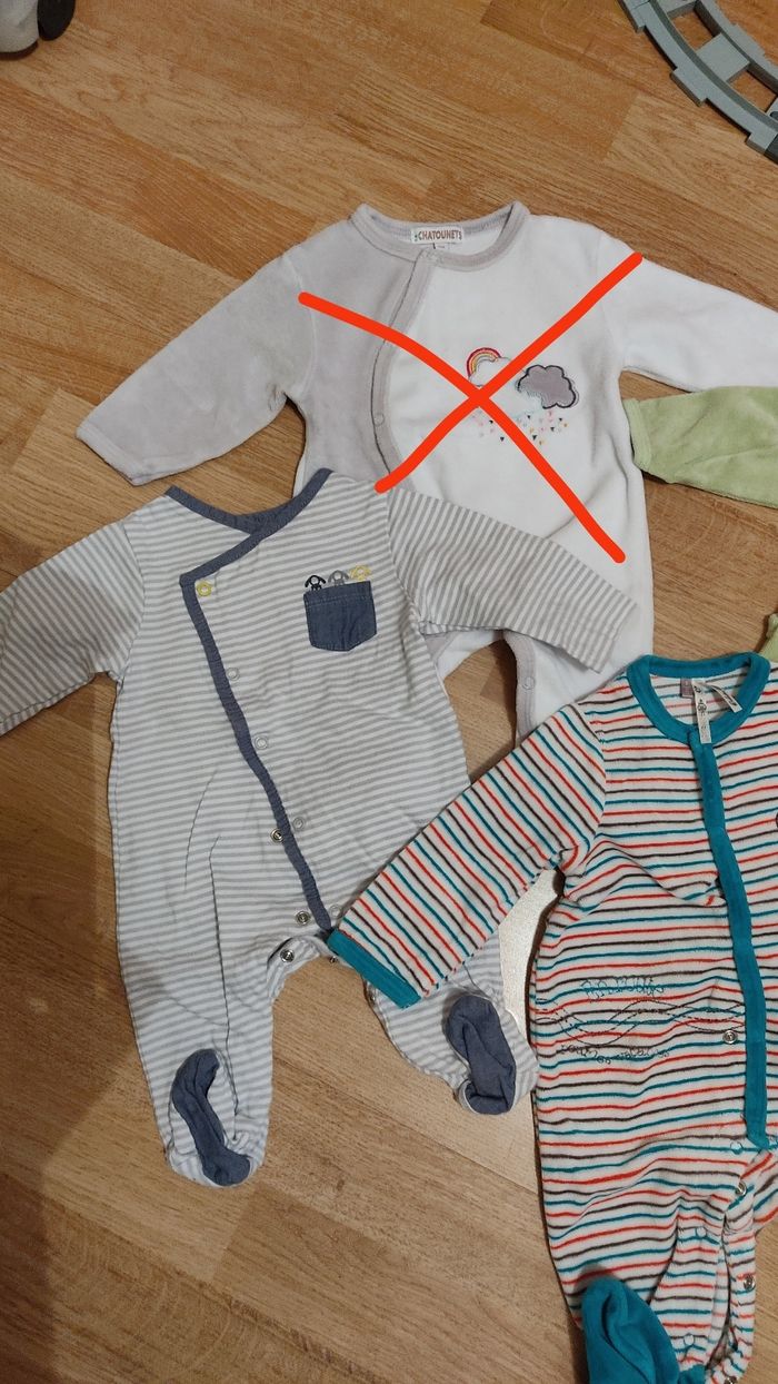 Lot 3 pyjamas 3 mois - photo numéro 2