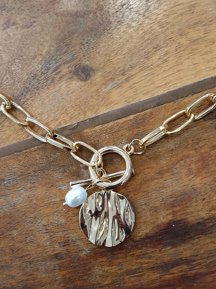 Ensemble collier fausses perles tendance - photo numéro 2