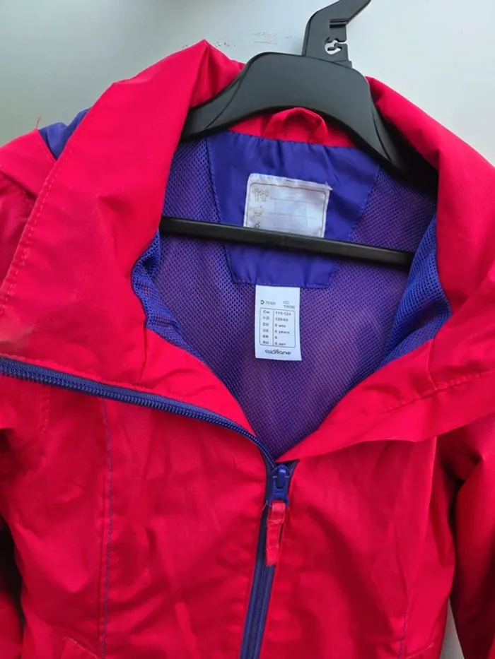 Veste imperméable 6 ans Quechua fuschia violet - photo numéro 4