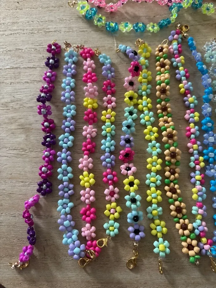 Bracelet de fleur couleur été 📦 - photo numéro 4