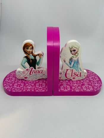 Serre Livres Disney Frozen Anna et Elsa en Bois ❄️