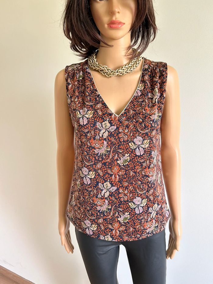 Blouse imprimée sans manches Morgan taille S jamais portée