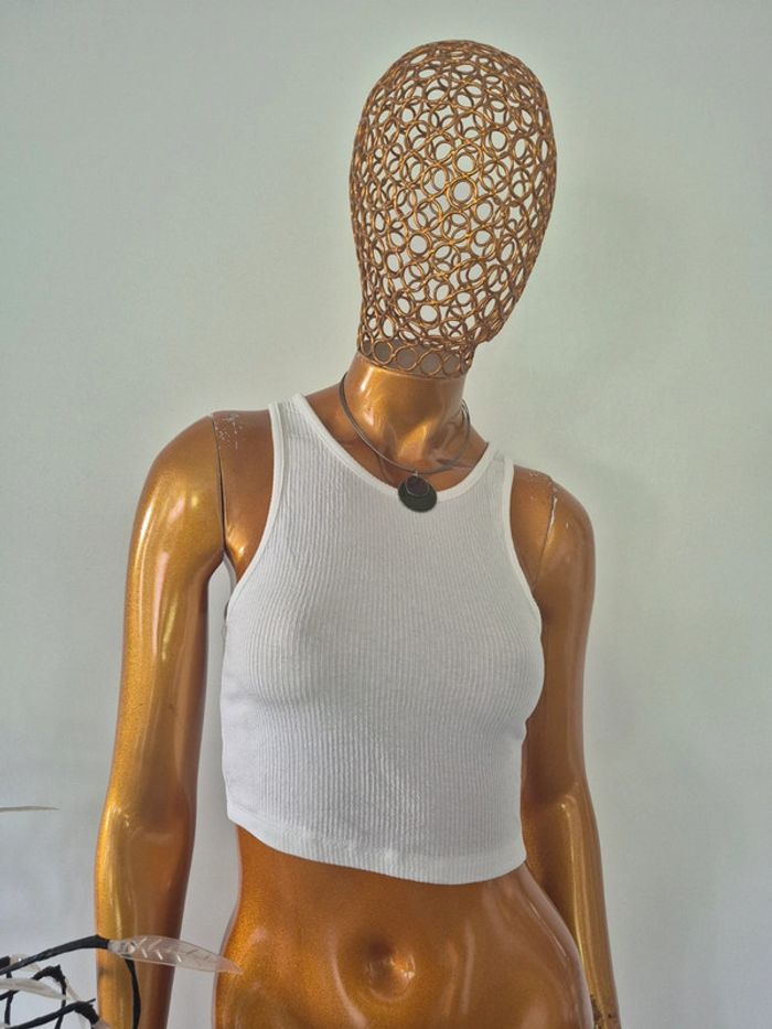 Top Court Femme Blanc