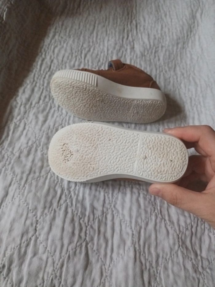 Tennis en toile marron à scratch obaibi 21 - photo numéro 2