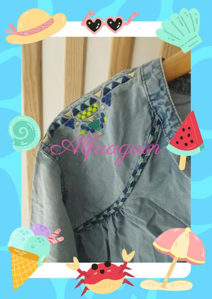 Chemise longue jean 8ans catimini jungle dream - photo numéro 4